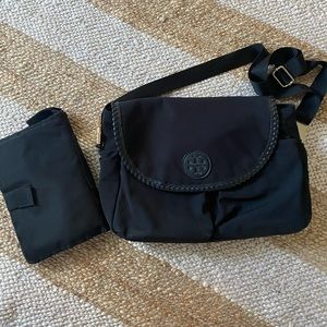 Tory Burch Black Nylon Diaper Bag